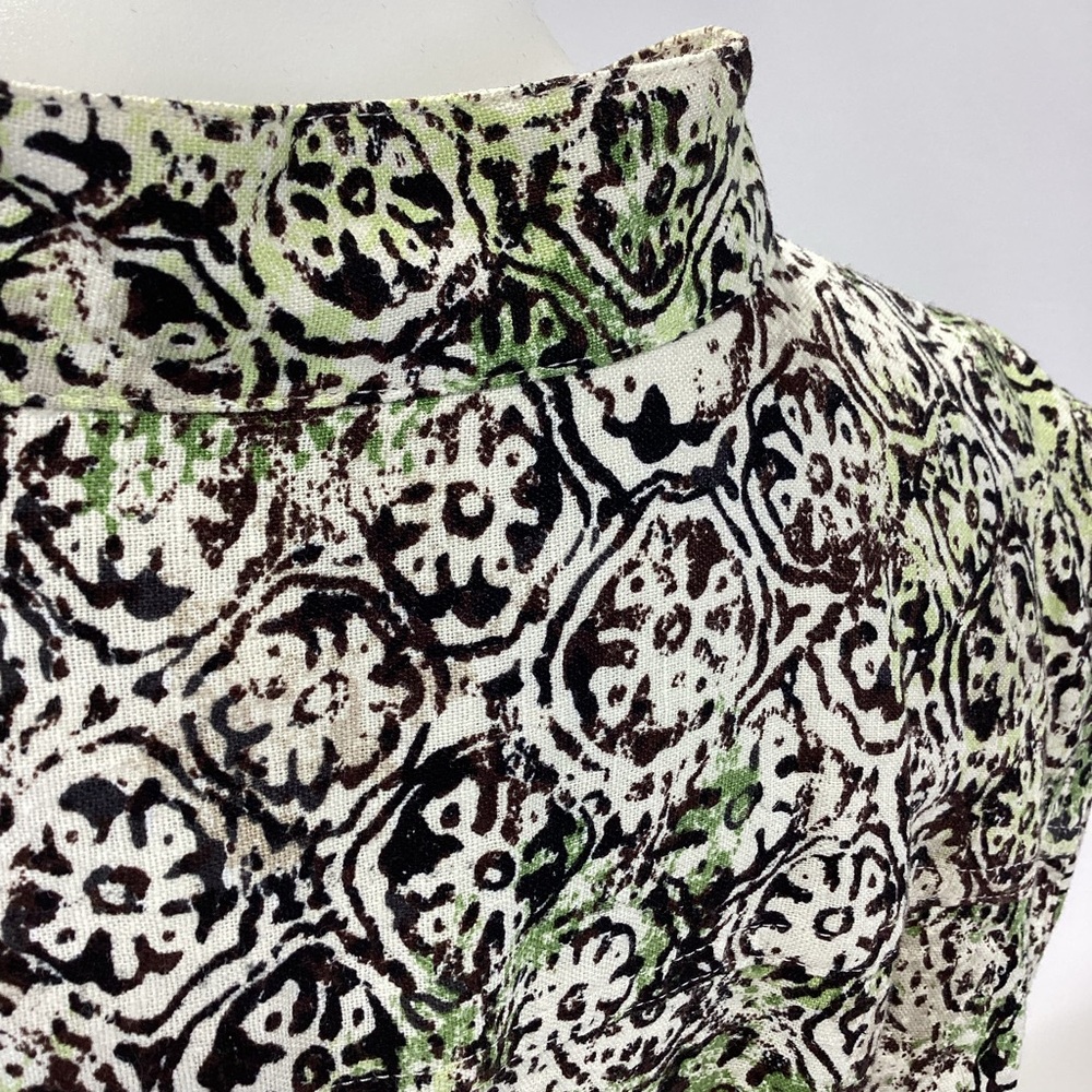 Cj Banks Patterned Button Down Shirt Lagenlook Li… - image 5